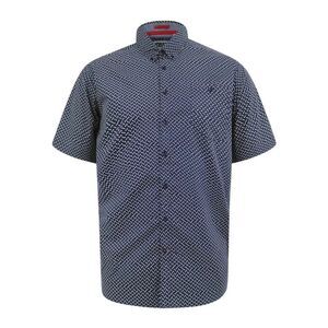 Duke Mens Melrose D555 Icon Kingsize Short-Sleeved Shirt / Navy